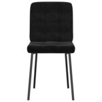 vidaXL Chaises à manger lot de 4 Noir Velours