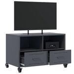 vidaXL Meuble TV anthracite 68x39x43 5 cm acier