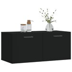 vidaXL Armoire murale noir 80x36 5x35 cm bois d'ingénierie