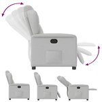 vidaXL Fauteuil inclinable gris nuage tissu