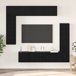 vidaXL Ensemble meuble TV 8 Pièces Chêne noir 80 x 30 x 30 cm