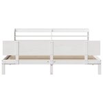 vidaXL Cadre de lit avec tête de lit sans matelas blanc 200x200 cm