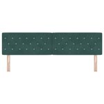 vidaXL Tête de lit LED avec tête de lit Vert foncé 180 cm Polyester