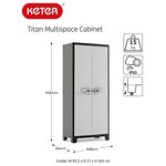 Keter Armoire de rangement polyvalente Titan Noir et gris 182 cm