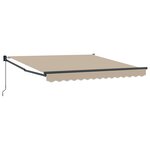 Auvent rétractable manuel vidaXL Beige 300x250 cm