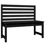 vidaXL Banc de jardin noir 109 cm bois massif de pin