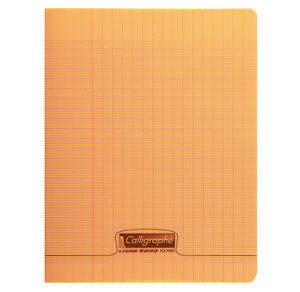 Cahier piqué POLYPRO 17x22 cm 48 p séyès 90g Orange CALLIGRAPHE