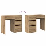 vidaXL Bureau chêne artisanal 90 x 37 5 x 75 cm Bois d'ingénierie