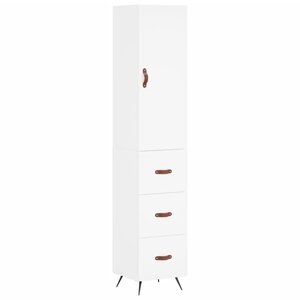 vidaXL Buffet haut Blanc 34 5x34x180 cm Bois d'ingénierie