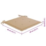 vidaXL Chaises pliables d'extérieur lot de 8 et coussins Bois d'acacia