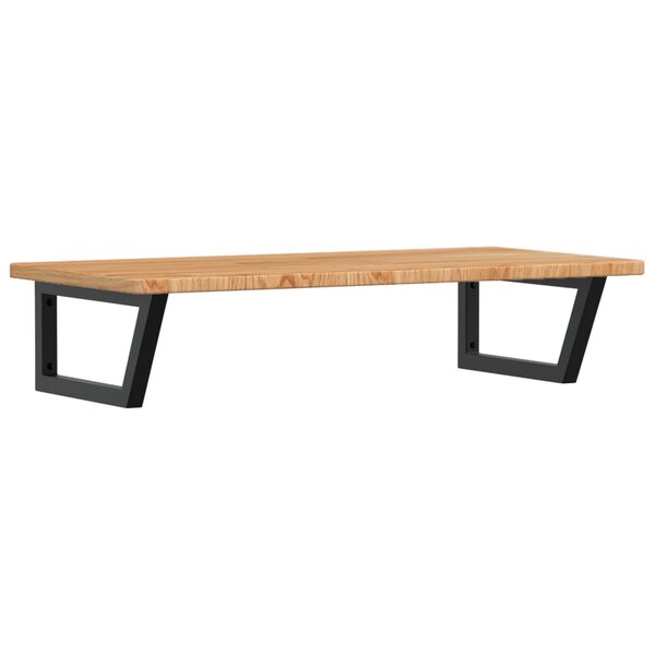 vidaXL Étagère de vasque murale acier et bois de chêne massif