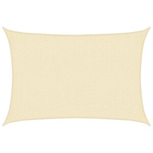 vidaXL Voile d'ombrage 160 g/m² Crème 2x2 5 m PEHD