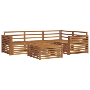 vidaXL Ensemble de canapés d'extérieur 5 pc Naturel
