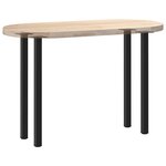 vidaXL Pieds de table console 4 pièces Noir 72-74 cm Acier