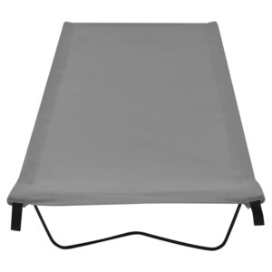 vidaXL Lit de camping 180x60x19 cm Tissu Oxford et acier Gris