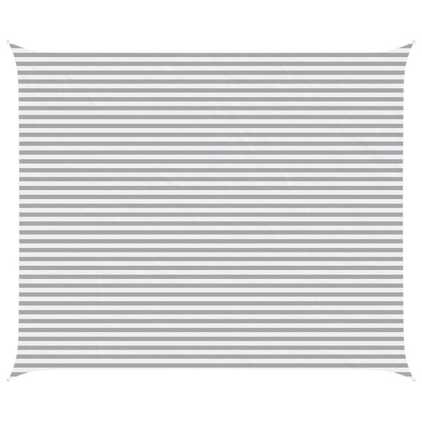 vidaXL Voile d'ombre Gris clair et blanc 6 x 5 m