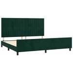 vidaXL Cadre de lit sans matelas vert foncé 200x200 cm velours