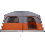 vidaXL Tente de cabine familiale 10 personnes gris orange imperméable