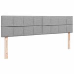vidaXL Lit ottoman avec matelas et LED Gris clair 180x200 cm tissu