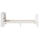 vidaXL Cadre de lit avec tête de lit sans matelas blanc 100x200 cm