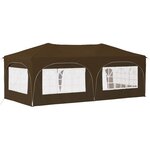 vidaXL Tente de fête pop-up 575 x 288 x 245 cm Taupe Tissu Oxford