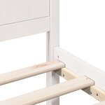 vidaXL Cadre de lit blanc Blanc Bois de pin massif 140 x 190 cm Durable