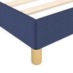vidaXL Cadre de lit avec tête de lit sans matelas bleu 90x190 cm tissu