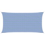 vidaXL Voile d'ombre 2 5 x 5 m HDPE Rectangulaire Bleu et Blanc