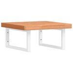 vidaXL Étagère de vasque murale acier et bois massif de hêtre