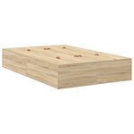 vidaXL Cadre de lit de rangement Chêne Sonoma 120x200 cm