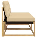 vidaXL Sofa de milieu extérieur Bois d'Acacia Massif Blanc