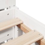 vidaXL Cadre de lit sans matelas blanc 140x200 cm bois de pin massif