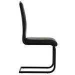 vidaXL Chaises à manger cantilever lot de 4 noir similicuir