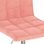 vidaXL Chaises pivotantes à manger lot de 4 rose velours