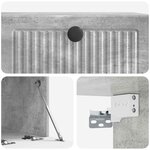 vidaXL Meuble TV mural Gris béton 59 5 x 41 x 30 cm Bois d'ingénierie