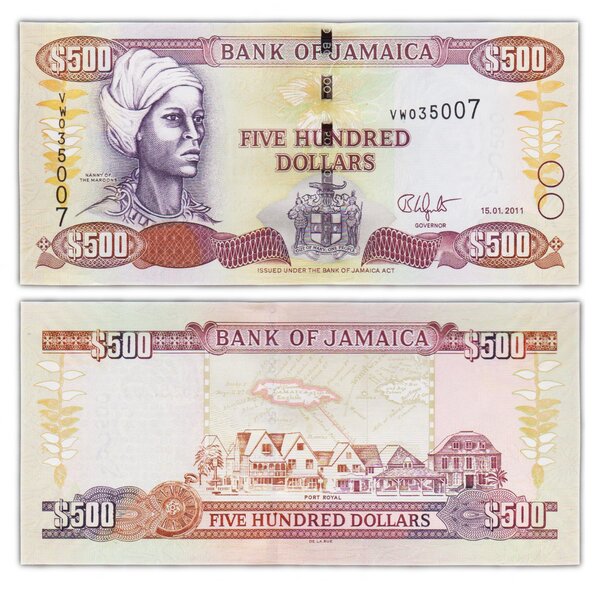 Billet de Collection 500 dollars 2011 Jamaique - Neuf - P85h