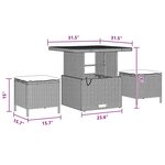 vidaXL Ensemble de canapé de jardin 11 Pièces Noir polyrotin