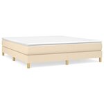 vidaXL Cadre de lit Crème 180 x 200 cm Tissu