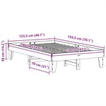 vidaXL Cadre de lit sans matelas blanc 120x190 cm bois de pin massif