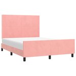 vidaXL Cadre de lit sans matelas rose 140x200 cm velours