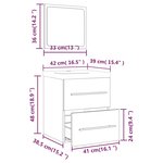 vidaXL Meuble lavabo avec bassin intégré Blanc Bois d'ingénierie