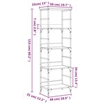 vidaXL Bibliothèque chêne fumé 50x33x153 cm bois d'ingénierie