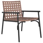 Chaises de jardin vidaXL 2 Pièces Noires 79x56x73 5 cm Rattan en polypropylène