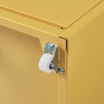 Caisson de bureau armoire meuble de rangement à roulettes avec 5 tiroirs 69 x 28 x 41 cm jaune 03_0009101