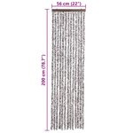 vidaXL Moustiquaire Marron et beige 56x200 cm Chenille