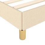 vidaXL Cadre de lit avec tête de lit Crème 180 x 200 cm Tissu