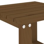 vidaXL Chaises longues lot de 2 avec table brun miel bois massif pin