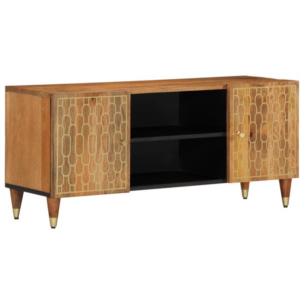 vidaXL Meuble TV 105x33x46 cm Bois massif de manguier