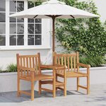 vidaXL Chaises de Jardin Marron 152 x 63 x 89 cm Bois de teck solide