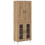 vidaXL Haut Armoire Chêne artisanal 69 5 x 34 x 180 cm